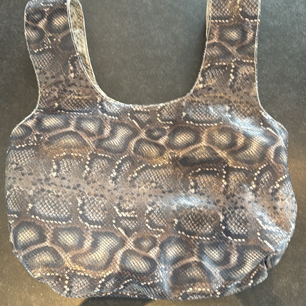 New Reversible Real Python Tote Bag Made In Italy - image 3